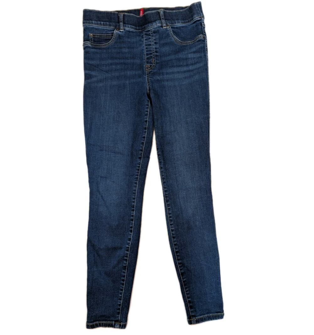 Spanx Skinny Crop Jeans Womens Medium Pull On Elastic Waist Stretch Sculpting